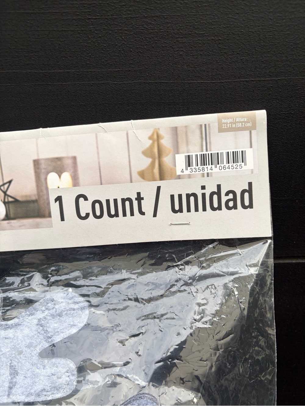 Livarno Home Gray Felt Reindeer Christmas Decor 22.9” NWT Spain - Picture 3 of 6